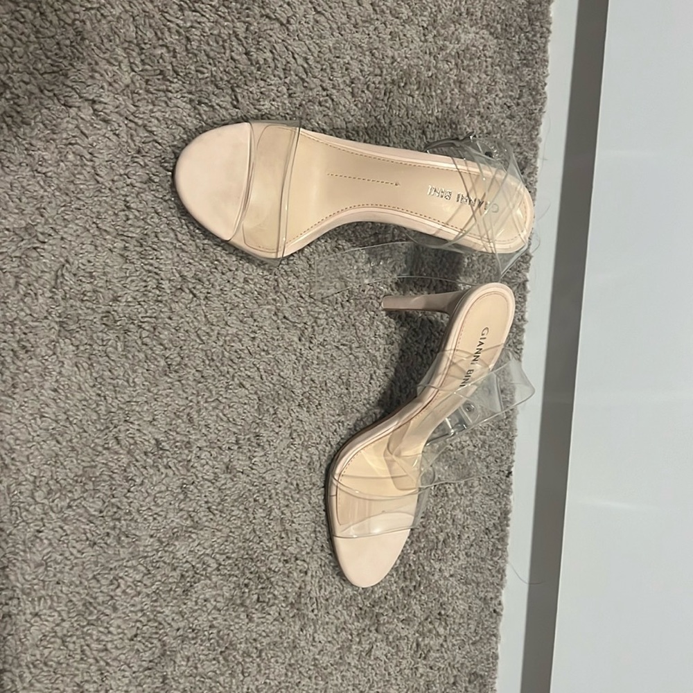 Gianni Bini clear strappy heels